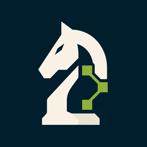 Quiet Move app icon with an ivory knight and green analysis path